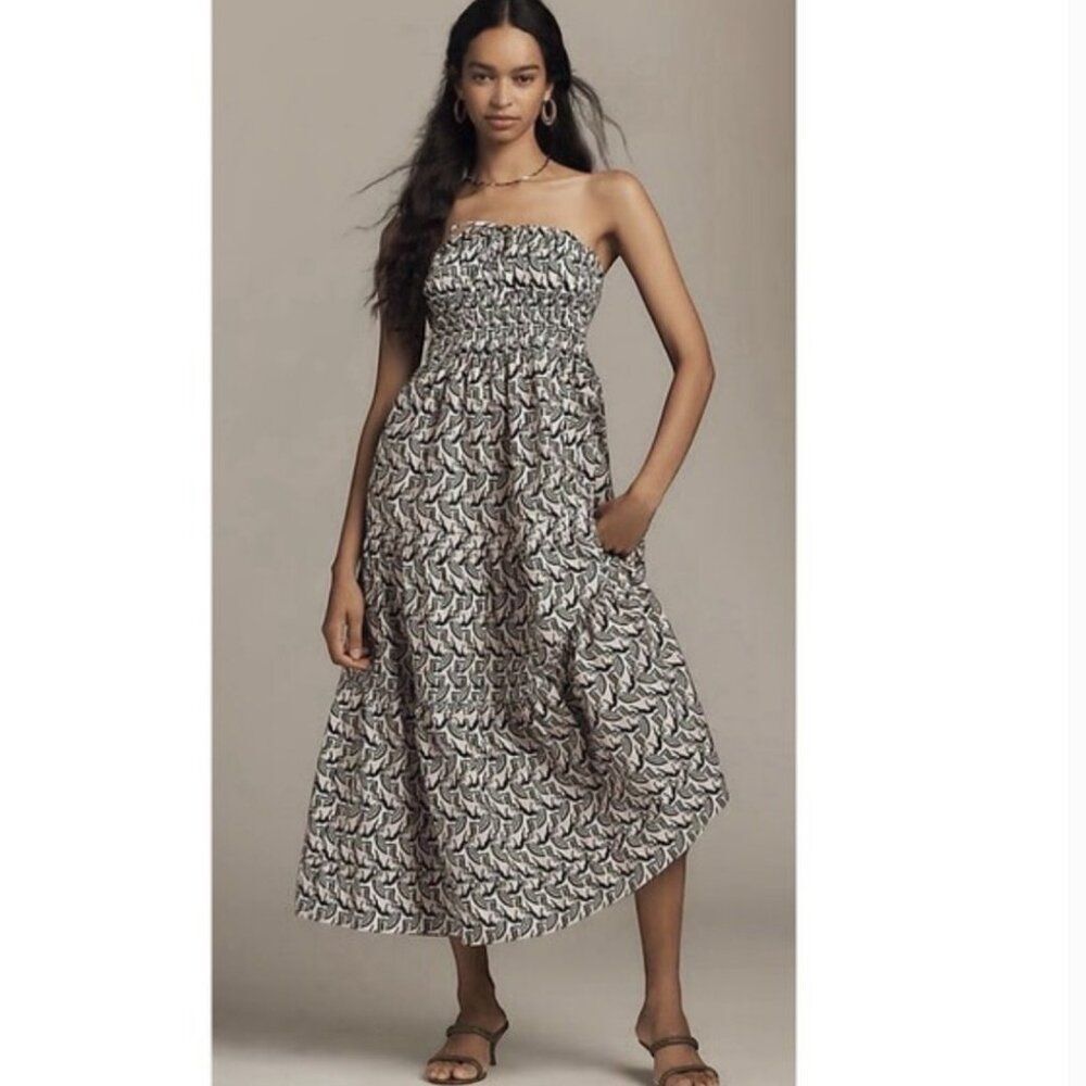 Anthropologie The Somerset Strapless Dress Size S